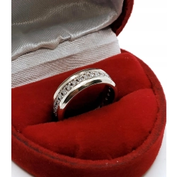 Złoty pierścionek obrączka Brylanty 0,35ct PR.585 W:4,80gr R.9 InterSKLEP