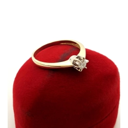 Złoty pierścionek z Diamentem 0,15ct YES PR.585 W:1,52gr R.12 InterSKLEP