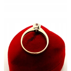 Złoty pierścionek z Diamentem 0,15ct YES PR.585 W:1,52gr R.12 InterSKLEP