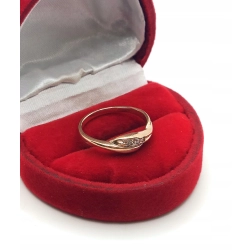 Złoty pierścionek z Cyrkoniami PR.583 W:2gr R.11 InterSKLEP