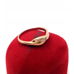 Złoty pierścionek z Cyrkoniami PR.583 W:2gr R.11 InterSKLEP