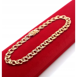 Złota bransoletka Garibaldi PR.750 W:8,72gr Dł.20cm InterSKLEP