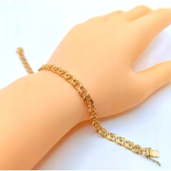 Złota bransoletka Garibaldi PR.750 W:8,72gr Dł.20cm InterSKLEP