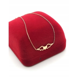 Złota bransoletka Skrzydlate serce PR.585 W:0,70gr Dł.17-20cm InterSKLEP