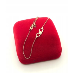 Złota bransoletka Skrzydlate serce PR.585 W:0,70gr Dł.17-20cm InterSKLEP