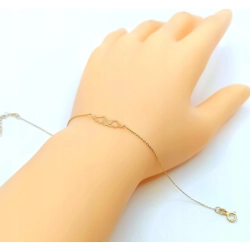 Złota bransoletka Skrzydlate serce PR.585 W:0,70gr Dł.17-20cm InterSKLEP