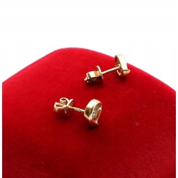 Złote kolczyki z Brylantami 0,14ct sztyft PR.585 W:1,87gr InterSKLEP
