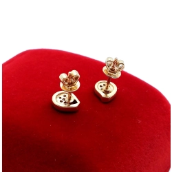 Złote kolczyki z Brylantami 0,14ct sztyft PR.585 W:1,87gr InterSKLEP