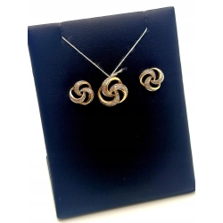 Złote kolczyki zawieszka Diamenty 0,28ct komplet PR.585 W:3,33gr InterSKLEP