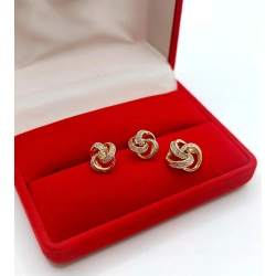 Złote kolczyki zawieszka Diamenty 0,28ct komplet PR.585 W:3,33gr InterSKLEP