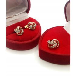 Złote kolczyki zawieszka Diamenty 0,28ct komplet PR.585 W:3,33gr InterSKLEP