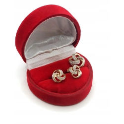 Złote kolczyki zawieszka Diamenty 0,28ct komplet PR.585 W:3,33gr InterSKLEP