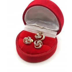 Złote kolczyki zawieszka Diamenty 0,28ct komplet PR.585 W:3,33gr InterSKLEP