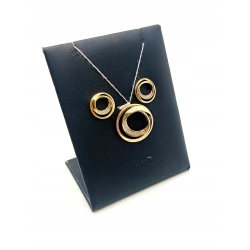 Złote kolczyki zawieszka Brylanty 0,08ct komplet PR.585 W:4,91gr InterSKLEP