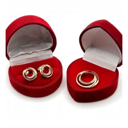 Złote kolczyki zawieszka Brylanty 0,08ct komplet PR.585 W:4,91gr InterSKLEP