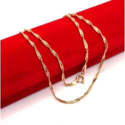 Złoty łańcuszek Singapur PR.583 W:3,58gr Dł.52cm InterSKLEP