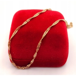 Złoty łańcuszek Singapur PR.583 W:3,58gr Dł.52cm InterSKLEP