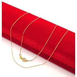 Złoty łańcuszek Kostka PR.585 W:0,58gr Dł.45,5cm InterSKLEP