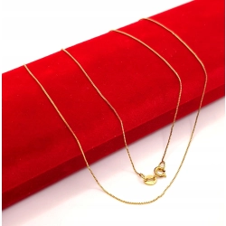 Złoty łańcuszek Kostka PR.585 W:0,58gr Dł.45,5cm InterSKLEP