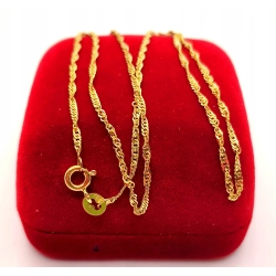 Złoty łańcuszek Singapur NOWY PR.333 W:1,70gr Dł.50,5cm InterSKLEP