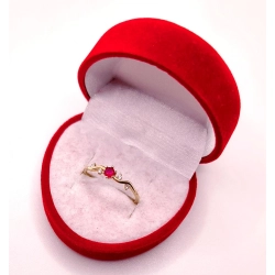 Złoty pierścionek z Cyrkoniami PR.333 W:0,87gr R.15 InterSKLEP