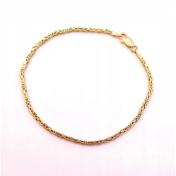 Złota bransoletka Królewska PR.585 W:4,61gr Dł.19,5cm InterSKLEP