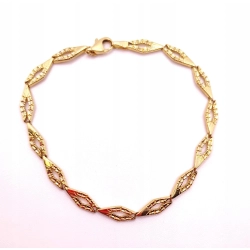 Złota bransoletka w Romby PR.585 W:6,81gr Dł.20cm InterSKLEP