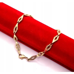 Złota bransoletka w Romby PR.585 W:6,81gr Dł.20cm InterSKLEP