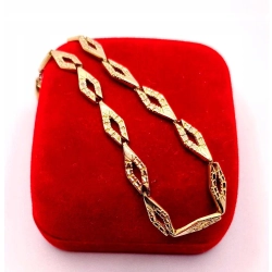 Złota bransoletka w Romby PR.585 W:6,81gr Dł.20cm InterSKLEP