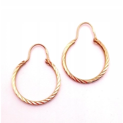 Złote kolczyki Koła zdobione PR.583 W:2,22gr InterSKLEP