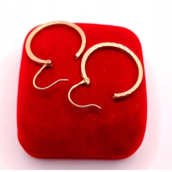 Złote kolczyki Koła zdobione PR.583 W:2,22gr InterSKLEP