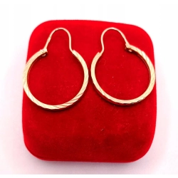 Złote kolczyki Koła zdobione PR.583 W:2,22gr InterSKLEP