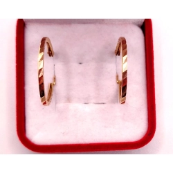 Złote kolczyki Koła zdobione PR.583 W:2,22gr InterSKLEP