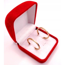 Złote kolczyki Koła zdobione PR.583 W:2,22gr InterSKLEP