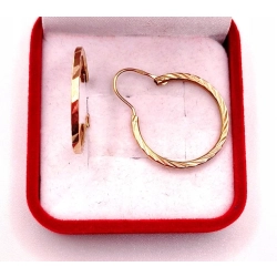 Złote kolczyki Koła zdobione PR.583 W:2,22gr InterSKLEP