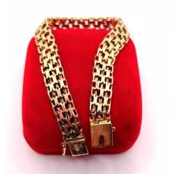 Złota bransoletka Bismarck PR.585 W:18,85gr Dł.20cm InterSKLEP