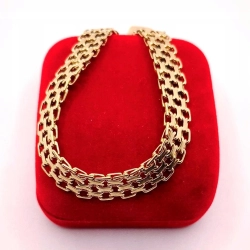 Złota bransoletka Bismarck PR.585 W:18,85gr Dł.20cm InterSKLEP