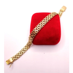 Złota bransoletka Bismarck PR.585 W:18,85gr Dł.20cm InterSKLEP