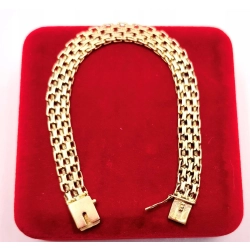 Złota bransoletka Bismarck PR.585 W:18,85gr Dł.20cm InterSKLEP