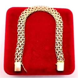 Złota bransoletka Bismarck PR.585 W:18,85gr Dł.20cm InterSKLEP