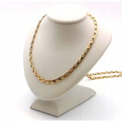 Złoty łańcuszek ogniwkowy szer.3mm Pr.585 W:7,74gr Dł:52cm