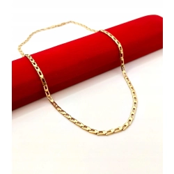 Złoty łańcuszek ogniwkowy szer.3mm Pr.585 W:7,74gr Dł:52cm