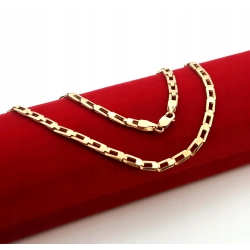Złoty łańcuszek ogniwkowy szer.3mm Pr.585 W:7,74gr Dł:52cm