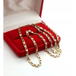 Złoty łańcuszek ogniwkowy szer.3mm Pr.585 W:7,74gr Dł:52cm