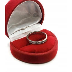 Złoty pierścionek obrączka z diamentami 11szt 0,14ct Pr.585 W:2,55gr R.16