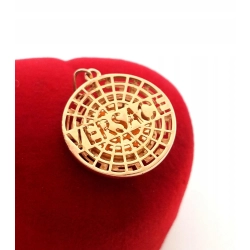 Złota zawieszka okrągła z głową meduzy Pr.750 W:3,08gr Śred.2cm