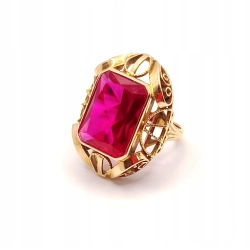 Złoty pierścionek z Rubinem PR.585 W:10,95gr R.16 InterSKLEP