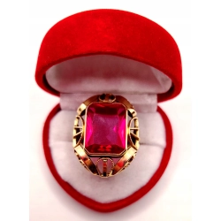 Złoty pierścionek z Rubinem PR.585 W:10,95gr R.16 InterSKLEP