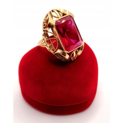 Złoty pierścionek z Rubinem PR.585 W:10,95gr R.16 InterSKLEP