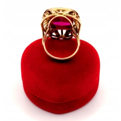 Złoty pierścionek z Rubinem PR.585 W:10,95gr R.16 InterSKLEP